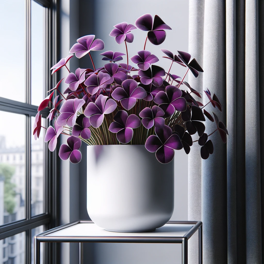 Oxalis triangularis le faux trèfle pourpre à cultiver chez vous en pot