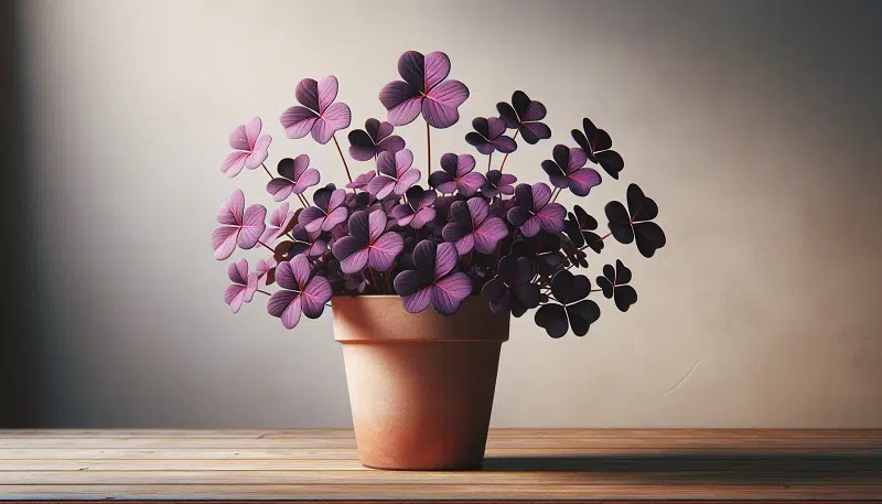 Oxalis triangularis le faux trèfle pourpre à cultiver chez vous en pot