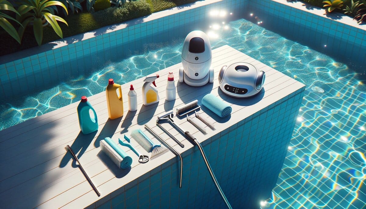 Photo d'une piscine scintillante sous le soleil