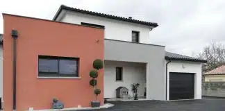 crépi maison à 2 couleurs