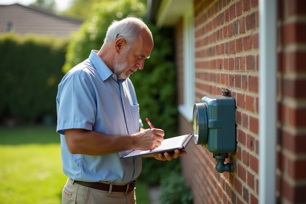 Homme enregistrant sa consommation d