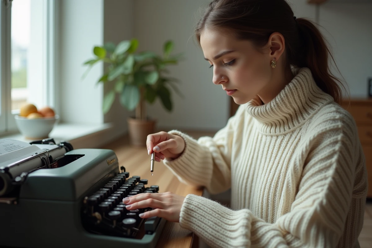Jeune femme appliquant de l